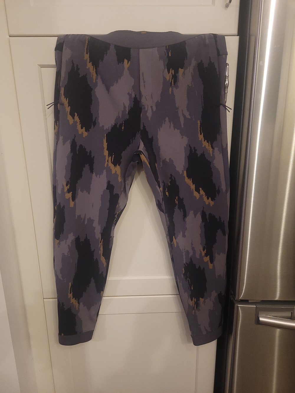 lululemon athletica Men's Camo-Print Joggers in Gray and Black with Gold Accents
